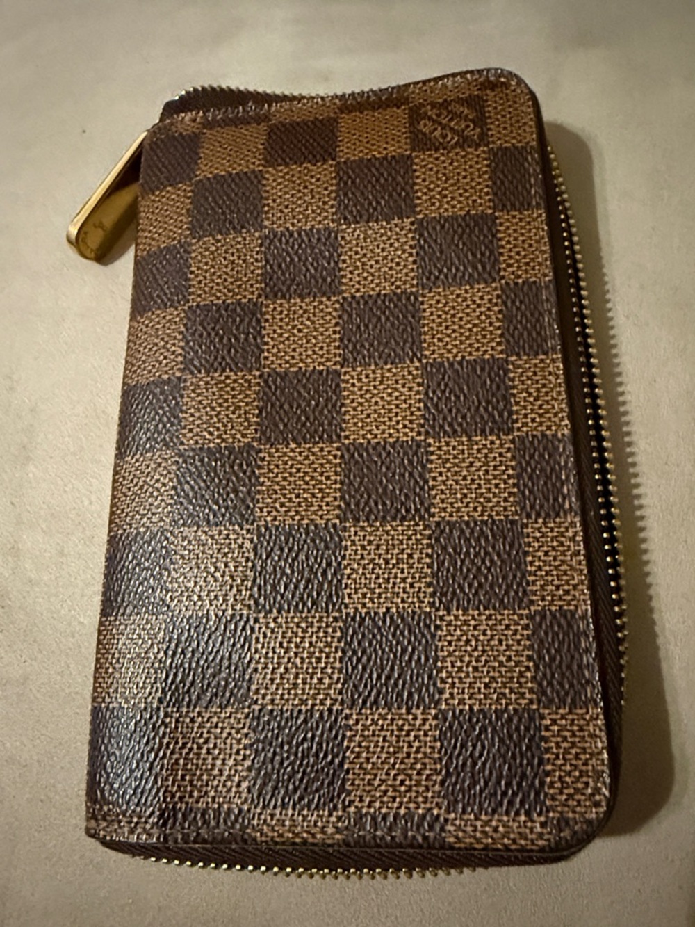 💯 Authentic Louis Vuitton Zippy Compact Wallet Damier Ebene